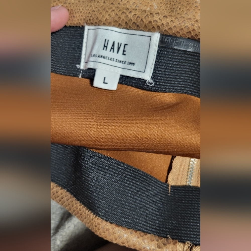 Tan Suede Mini Skirt - Picture 6 of 6